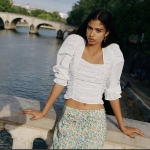 Zara Poplin White Top